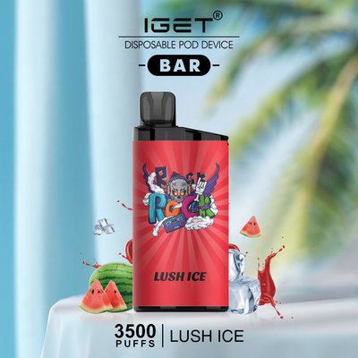 原物100% IGET棒3500は使い捨て可能なvapeのペン5%のニコチンの吹く
