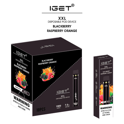 35種類はIGET XXL使い捨て可能な5%のニコチンの塩のvapeのペンを包む別の箱に風味を付ける