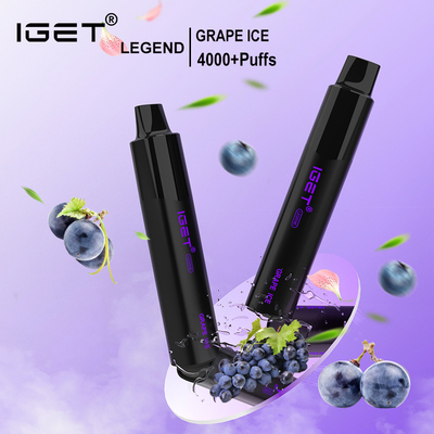 元のIGETの伝説4000のパフ12ml 1350mAh 1350mAh 5%のニコチン