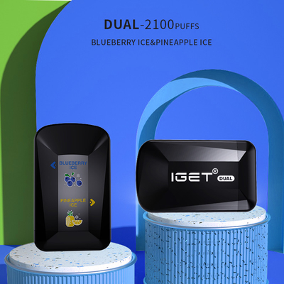 IGETは2100のパフ1つの使い捨て可能なvapeのペン8.0ml容量の2つの味二倍になる