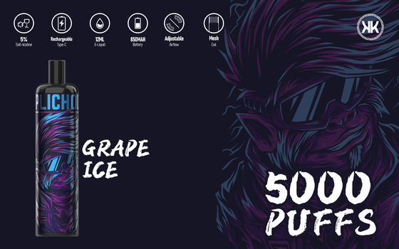 100%元の850Mah EPOD使い捨て可能なVape 5000のパフ12ml Eの液体