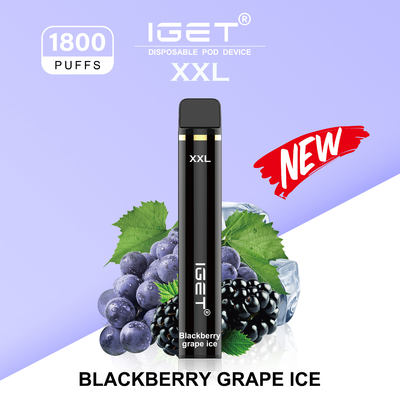 IGET XXL使い捨て可能な装置1800パフ-パッション フルーツのザクロのスイカ