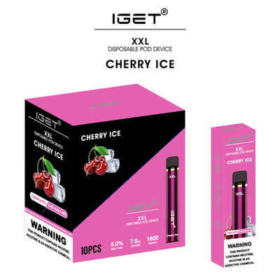 新しい味はIGET XXL 1800氷吹く7ml容量のブラックベリーのブドウの着く