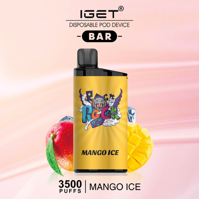 1500mAh電池使い捨て可能なVape IGETは3500のパフを利用できる25の味禁止する