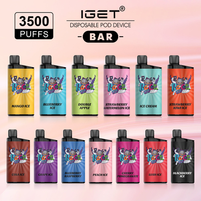 1500mAh電池使い捨て可能なVape IGETは3500のパフを利用できる25の味禁止する