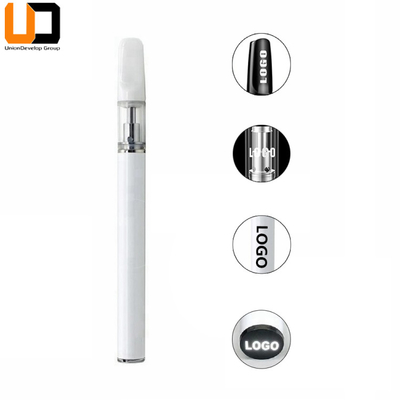 再充電可能で/使い捨て可能な注文のロゴ0.5/1.0mlの陶磁器のコイルのcbdのthcオイルのvapeのペン400mAh