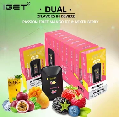 Igetは2つの味1本の2100のパフの使い捨て可能な電子タバコの二倍になる
