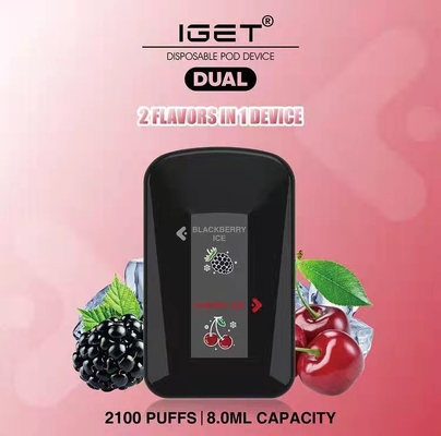 1つの装置使い捨て可能なVape 2100 IGETの二重味は1000mah電池と二重吹く