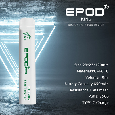 10ML再充電可能なEPOD使い捨て可能なVape 850mah電池が付いている3500のパフ