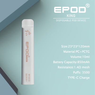 IGETの味のEpod王3500パフ再充電可能で使い捨て可能なVape