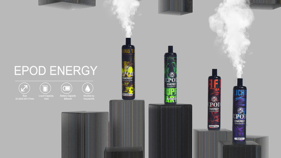 5000パフEPODエネルギー使い捨て可能なVapeは5%のニコチンを12の味ペンで書く