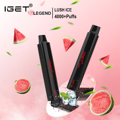 5% 4000のパフ1350 mah別の色IGETの伝説の使い捨て可能なvapeのペン